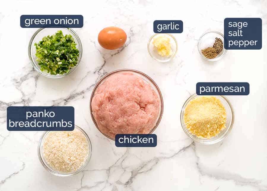 Ingredients in chicken burger patties