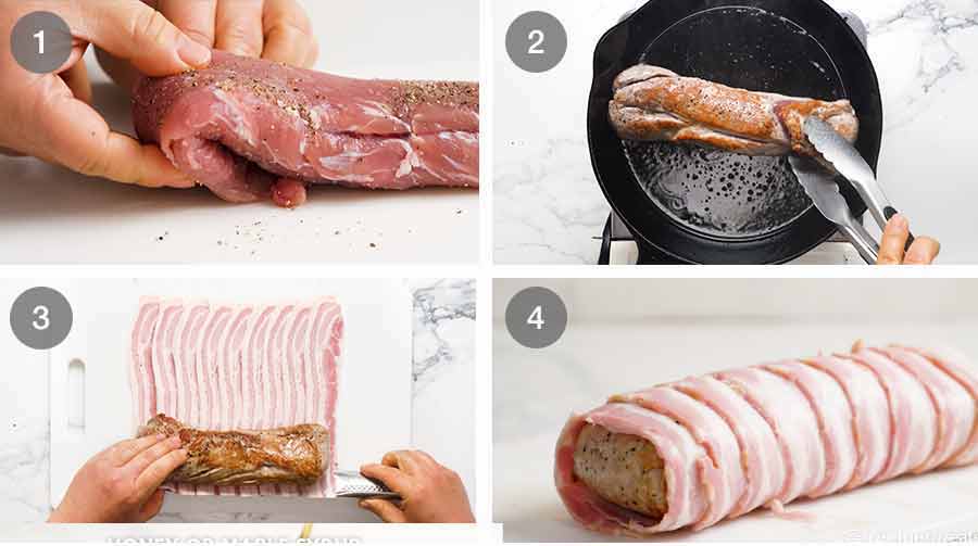 How to make Bacon wrapped pork tenderloin