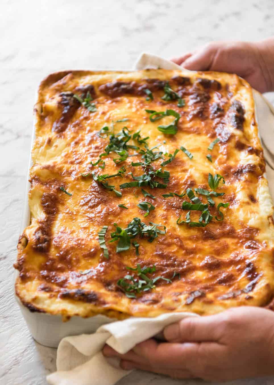 A homemade Lasagna is a thing of beauty! This is a traditional Italian Lasagna, made with a Bolognese Ragu and cheese sauce / béchamel sauce. No ricotta in sight! recipetineats.com