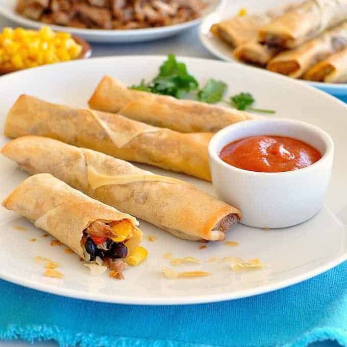 A great Mexican appetizer, so easy to make and unbelievably delicious! #egg roll