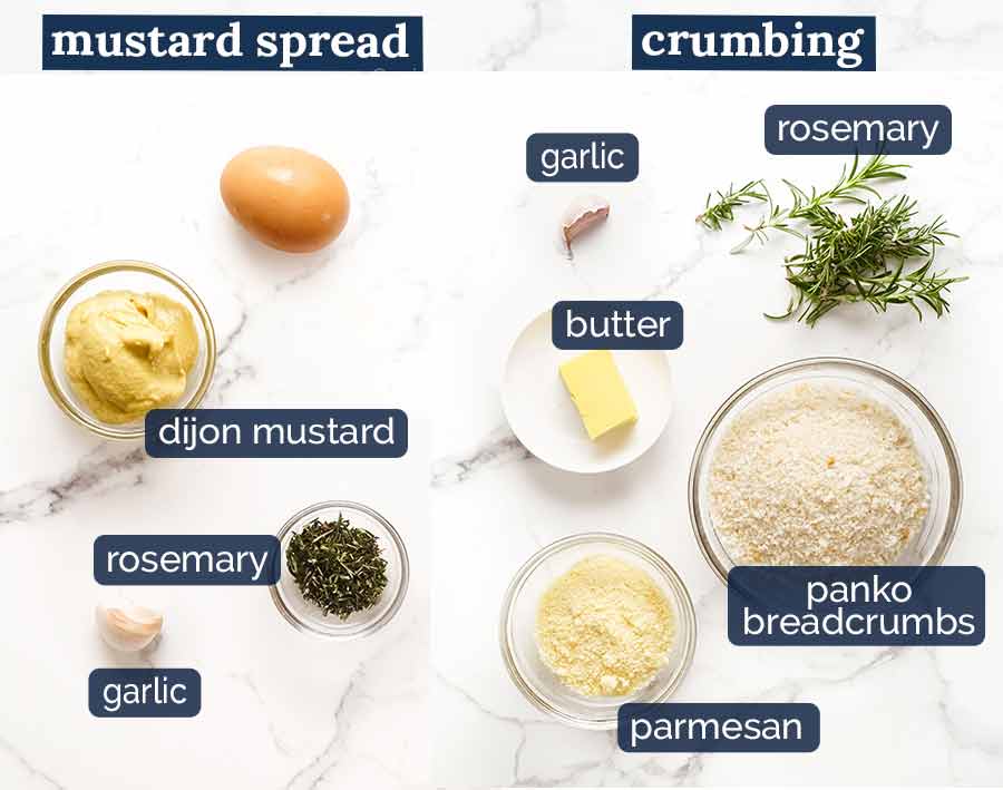 Ingredients in Rosemary Crumbed Rack of Lamb